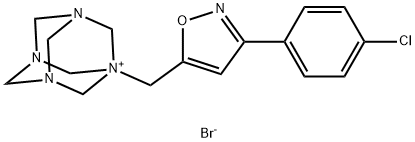 3,5,7-Triaza-1-azoniatricyclo[3.3.1.13,7]decane, 1-[[3-(4-chlorophenyl)-5-isoxazolyl]methyl]-, bromide (1:1)