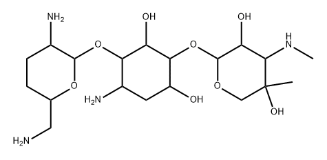 1-去氨基-1-羟基庆大霉素 C1A,66065-96-1,结构式