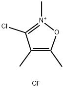 Isoxazolium, 3-chloro-2,4,5-trimethyl-, chloride (1:1) Struktur