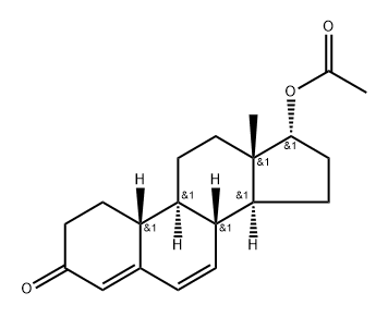 Estra-4,6-dien-3-one, 17-(acetyloxy)-, (17α)- (9CI) Struktur