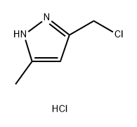 1H-Pyrazole, 3-(chloromethyl)-5-methyl-, hydrochloride (1:) 结构式