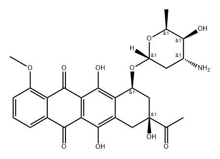 3′-epi-ダウノルビシン 化学構造式