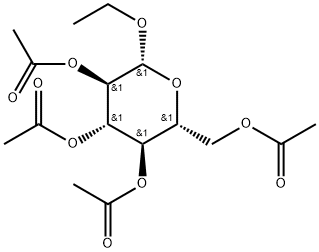 1-O-Ethyl-β-D-glucopyranose 2,3,4,6-tetraacetate Struktur