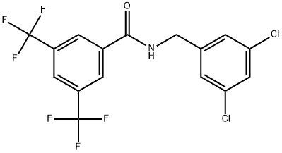 N-[(3,5-Dichlorophenyl)methyl]-3,5-bis(trifluoromethyl)benzamide,671181-99-0,结构式