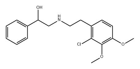 α-[[[2-(2-Chloro-3,4-dimethoxyphenyl)ethyl]amino]methyl]benzenemethanol Structure