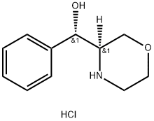 3-Morpholinemethanol, α-phenyl-, hydrochloride, (αS,3R)- Structure