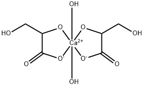 Calcium, diaquabis(2,3-dihydroxypropanoato-O1,O2)- (9CI) 化学構造式