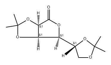 2,3:5,6-Bis-O-(1-methylethylidene)-D-gulonic acid g-lactone Struktur