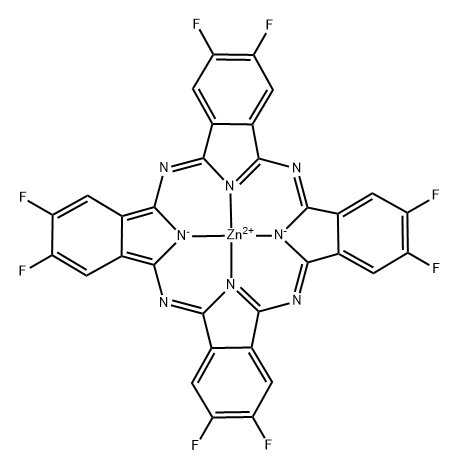 锌(II)-2,3,9,1,16,17,23,24-八氟-29H,31H-酞菁, 676519-80-5, 结构式