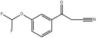 Benzenepropanenitrile, 3-(difluoromethoxy)-β-oxo- Structure