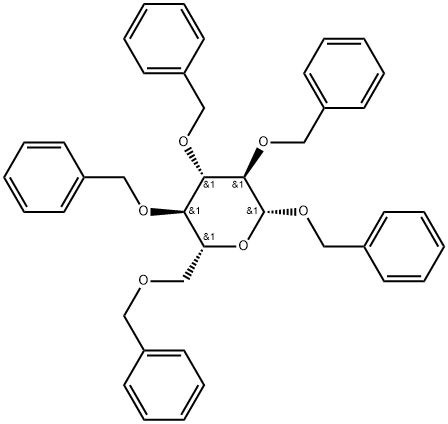 β-D-Glucopyranoside, phenylmethyl 2,3,4,6-tetrakis-O-(phenylmethyl)- 结构式
