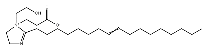1-(2-carboxylatoethyl)-2-(heptadec-8-enyl)-4,5-dihydro-1-(2-hydroxyethyl)-1H-imidazolium Struktur
