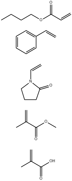 67906-97-2 2-Propenoic acid, 2-methyl-, polymer with butyl 2-propenoate, ethenylb enzene, 1-ethenyl-2-pyrrolidinone and methyl 2-methyl-2-propenoate