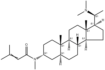N-[(20S)-20-(Dimethylamino)-5α-pregnan-3α-yl]-N,3-dimethyl-2-butenamide 结构式