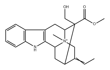 17-Hydroxy-16-(methoxycarbonyl)-4α-methylsarpagan-4-ium Struktur