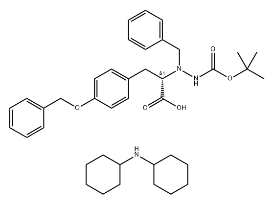 (S)-(+)-NALPHA-BENZYL-NBETA-BOC-O-BENZYL-L-HYDRAZINOTYROSINE DICYCLOHEXYLAMINE SALT Struktur