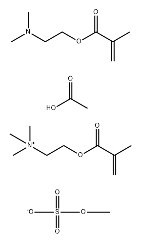 Ethanaminium, N,N,N-trimethyl-2-[(2-methyl-1-oxo-2-propenyl)oxy]-, methyl sulfate, polymer with 2-(dimethylamino)ethyl 2-methyl-2-propenoate acetate 化学構造式