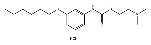 Carbanilic acid, m-hexyloxy-, 2-(dimethylamino)ethyl ester, hydrochloride Structure