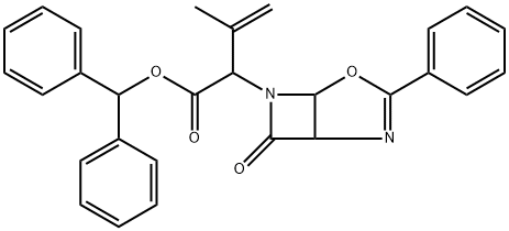 α-(1-Methylethenyl)-7-oxo-3-phenyl-4-oxa-2,6-diazabicyclo[3.2.0]hept-2-ene-6-acetic Acid DiphenylMethyl Ester 化学構造式