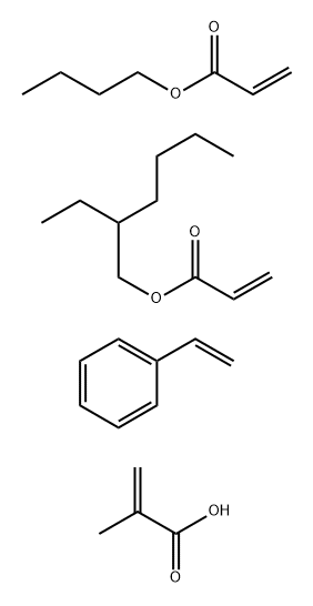 2-Methyl-2-propenoic acid polymer with butyl 2-propenoate, ethylbenzene and 2-ethylhexyl 2-propenoate Structure