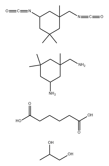 己二酸与5-氨基-1,3,3-三甲基环己基甲胺、5-异氰酸基-1-(异氰酸甲基)-1,3,3-三甲基环己烷和1,2-丙二醇的聚合物,68134-44-1,结构式