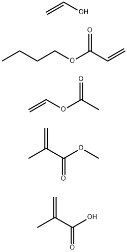 2-Propenoic acid, 2-methyl-, polymer with butyl 2-propenoate, ethenol, ethenyl acetate and methyl 2-methyl-2-propenoate Struktur