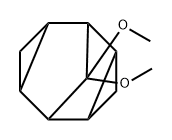 Tetracyclo[3.3.1.02,4.06,8]nonane, 9,9-dimethoxy-, (1-alpha-,2-ba-,4-ba-,5-alpha-,6-ba-,8-ba-)- (9CI) 化学構造式