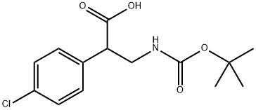 3-叔丁氧基羰基氨基-2-(4-氯苯基)丙酸, 683218-90-8, 结构式