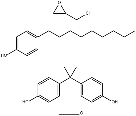 Formaldehyde, polymer with (chloromethyl)oxirane, 4,4-(1-methylethylidene)bisphenol and 4-nonylphenol 化学構造式