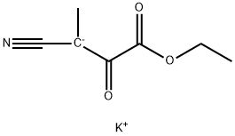 Butanoic acid, 3-cyano-2-oxo-, ethyl ester, ion(1-), potassium (9CI) Structure