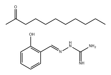 Hydrazinecarboximidamide, 2-[(2-hydroxyphenyl)methylene]-, reaction products with 2-undecanone Structure