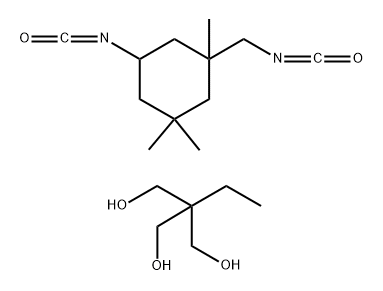 2-乙基-2-羟甲基-1,3-丙二醇与5-异氰酸根-1-(甲基异氰酸根)-1,3,3-三甲基环己烷的反应产物, 68479-05-0, 结构式