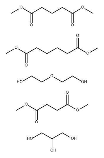 己二酸二甲酯与丁二酸二甲酯、戊二酸二甲酯、2,2,-氧联双乙醇和1,2,3-丙三醇的聚合物 结构式