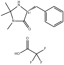 (5R)-2,2,3-TriMethyl-5-benzyl-4-iMidazolidinone trifluoroacetic acid Structure