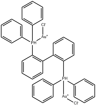 Gold, [μ-[1,1'-[1,1'-biphenyl]-2,2'-diylbis[1,1-diphenylphosphine-κP]]]dichlorodi- Struktur