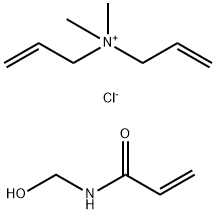 N,N-二甲基-N-丙烯基丙烯铵氯化物与N-羟甲基-2-丙烯酰胺的聚合物,68516-90-5,结构式