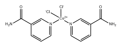 dichlorobis(3-pyridylcarboxamide-N1)cobalt Structure