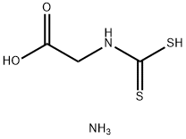 Glycine, N-(dithiocarboxy)-, ammonium salt (1:2) Structure