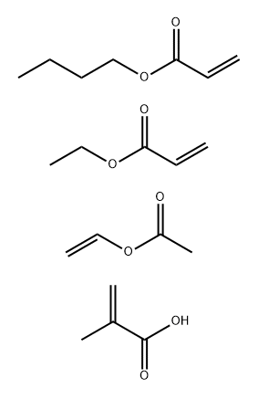 2-Methyl-2-propenoic acid polymer with butyl 2-propenoate, ethenyl acetate and ethyl 2-propenoate,68698-71-5,结构式