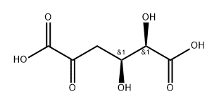 L-threo-2-Hexulosaric acid, 3-deoxy- Structure