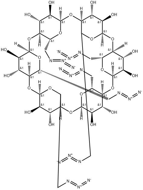 六-(6-叠氮基-6-脱氧)-Α-环糊精 结构式