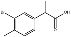 2-(3-溴-4-甲基苯基)丙酸, 68718-13-8, 结构式