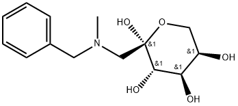 N-Benzyl-1-methylamino-1-deoxy-β-D-arabino-2-hexulopyranose Structure