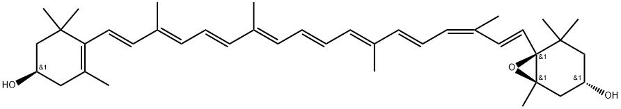 (9Z)-5α,6α-Epoxy-5,6-dihydro-β,β-carotene-3β,3'β-diol,68831-78-7,结构式