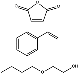 2,5-Furandione, polymer with ethenylbenzene, 2-butoxyethyl ester Struktur