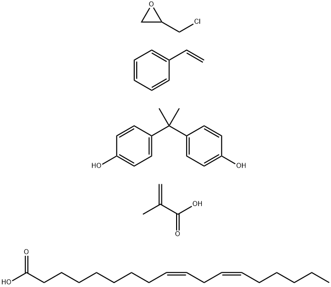 9,12-Octadecadienoic acid (Z,Z)-, polymer with (chloromethyl)oxirane, ethenylbenzene, 4,4'-(1-methylethylidene)bis[phenol] and 2-methyl-2-propenoic acid|