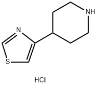 Piperidine, 4-(4-thiazolyl)-, hydrochloride (1:1) 化学構造式