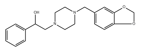 1-Piperazineethanol, 4-(1,3-benzodioxol-5-ylmethyl)-α-phenyl- Structure