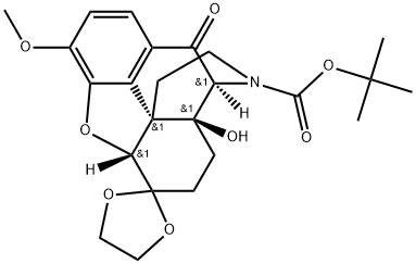 Morphinan-17-carboxylic acid, 4,5-epoxy-6,6-[1,2-ethanediylbis(oxy)]-14-hydroxy-3-methoxy-10-oxo-, 1,1-dimethylethyl ester, (5α)- (9CI), 691409-41-3, 结构式