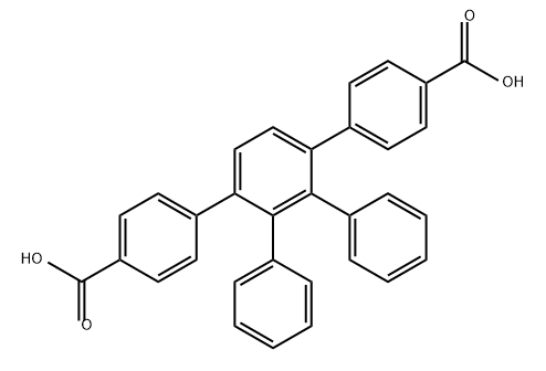 1,1':4',1''-Terphenyl]-4,4''-dicarboxylic acid, 2',3'-diphenyl- Structure